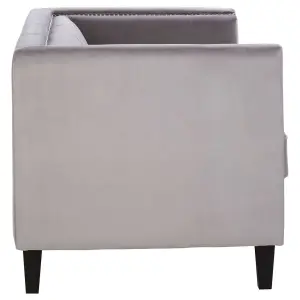 Interiors by Premier Felisa Two Seater Grey Velvet Sofa