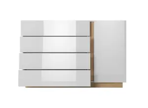  Spacious and elegant chest of drawers with hinged door and shelf ARCO (H)910mm (W)1390mm (D)400mm