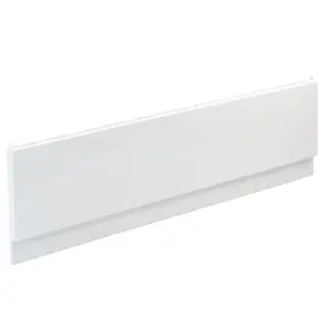 Cooke & Lewis Shaftesbury White Front Bath panel (H)51cm (W)160cm