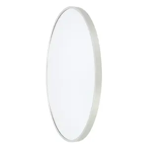 Sasheer - Round Framed Wall Mounted Mirror Silver / 80cm H x 80cm W