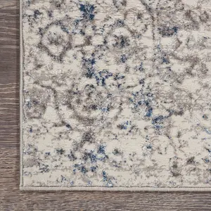 Beige Easy to Clean Floral Optical/(3D) Modern Rug for Living Room, Bedroom - 66 X 229 (Runner)