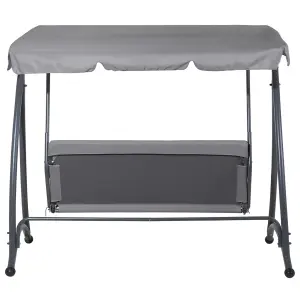 Patio Swing TEMPLE Metal Dark Grey