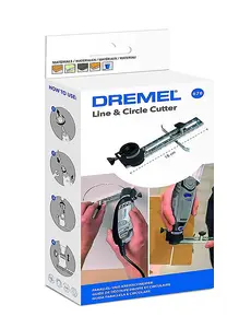 DREMEL 678 Line & Circle Cutter (c/w Cutting Bit + Guide) (To Fit: Dremel Multi-Tools Listed Below) (26150678JB)