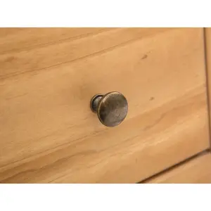 Lugo 2 Drawer Bedside Table Brass Knob