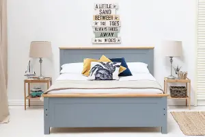 Rostherne Farmhouse Grey Wooden Bed Frame King Size 5ft