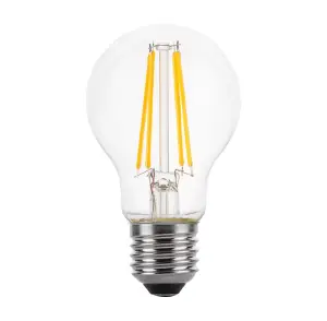 100w Equivalent LED Traditional Looking Filament Light Bulb A60 GLS E27 Screw 6.6w LED - Warm White - Pack of 10