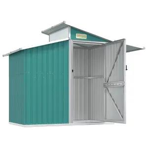 Berkfield Garden Shed Green 270x130x208.5 cm Galvanised Steel