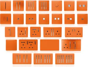 Trendiswitch ORANGE 1 Gang 13 Amp Switched Socket