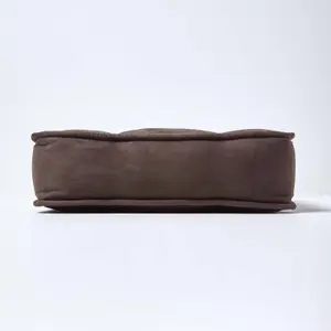 Homescapes Chocolate Brown Faux Suede Dining Chair Booster Cushion