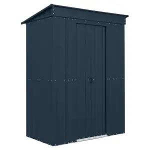 5 x 3 Pent Metal Garden Shed - Anthracite Grey (5ft x 3ft / 5' x 3' / 1.5m x 1.0m)