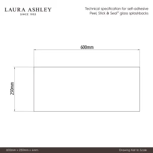 Laura Ashley Gloss Blush Onyx Marble effect Glass Self-adhesive Bathroom Splashback (H)25cm (W)60cm