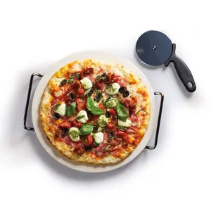 KitchenCraft World of Flavours Italian Pizza Stone Set