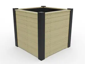 RusticRidge wooden planter, 1200x1200x1000