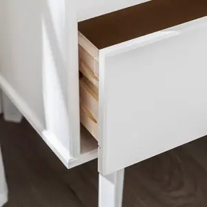 Ulti 2 Drawer Bedside Table White