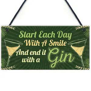 Red Ocean Novelty Gin Gifts For Women Hanging Home Bar Pub Sign Christmas Birthday Gift For Gin Lovers