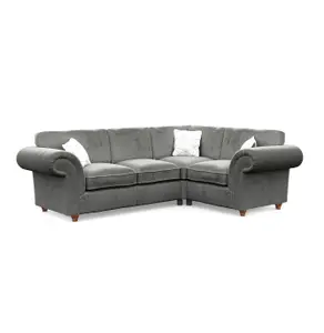 Windsor Granite Small Corner Sofa - Brown Feet