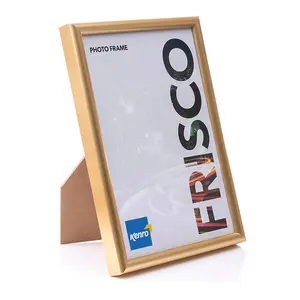 Kenro Frisco Series Gold Photo Frame 11x14 Inch / 28x35cm Freestanding or Wall Hanging with Glass Front - FR2835WH