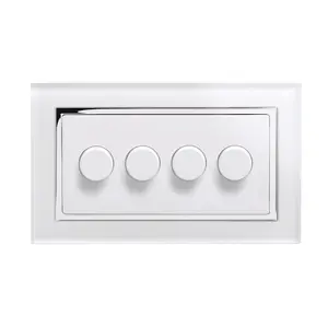 Crystal CT 4G Rotary LED Dimmer Switch 2 Way Black White