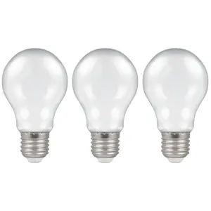 Crompton Lamps LED GLS 4.5W E27 Harlequin IP65 White Translucent (3 Pack)