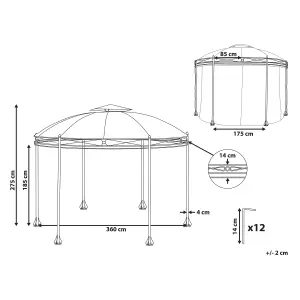 Beliani Mediterranean Gazebo Beige SAFARA