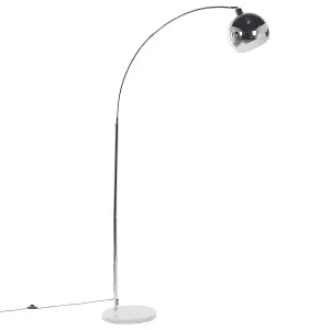 Beliani Modern Metal Floor Lamp Silver PAROO