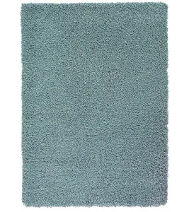 Duck Egg Blue Thick Shaggy Rug - California - 60x230cm (2'x7'8")