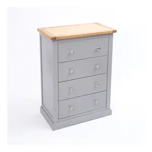 Rocca 4 Drawer Chest of Drawers Chrome Knob