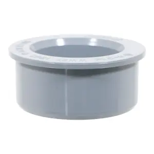 SPARES2GO 40mm Boss Adaptor Solvent Weld Soil Stack Waste Pipe Reducer Push Fit Seal Ring (Grey)