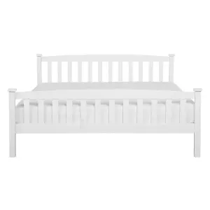 Wooden EU Double Size Bed White GIVERNY