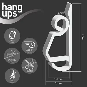 Hang Ups 50 Clear Plastic Gutter Hooks Outdoor Shingle Light Hook Clips