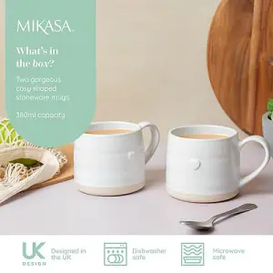 Mikasa Farmhouse Heart Set of 2 380ml Mugs