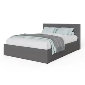 GFW Side Lift Ottoman Bed 120cm Small Double Grey