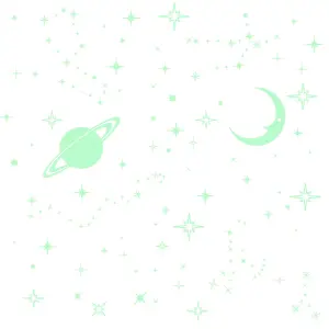 Moon And Stars Glow Glow in Dark Stickers Stock Clearance