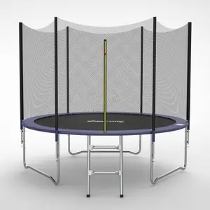 Galactica Trampoline Set 8 FT Round Outdoor Safety Net Enclosure Ladder