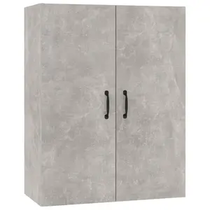 Berkfield Hanging Cabinet Concrete Grey 69,5x34x90 cm Engineered Wood