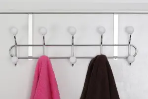 Essentials by Premier Over Door White Ceramic Balls Hanger