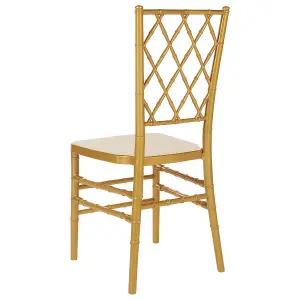 Set of 2 Dining Chairs CLARION Gold