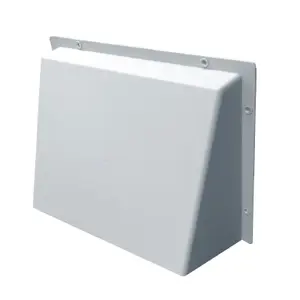 White Hooded Cowl 9" x 9" Vent Cover for Air Bricks Grilles Extractors Vents