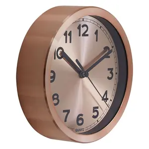 Interiors by Premier Elko Wall Clock with Copper And Black Finish