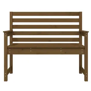 Berkfield Garden Bench Honey Brown 109x48x91.5 cm Solid Wood Pine