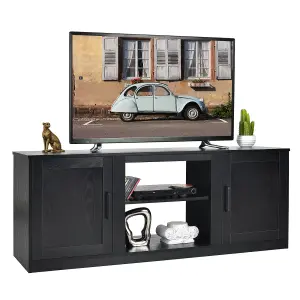 Costway Wooden TV Stand Entertainment Console Center W/ Storage Cabinets for 65" TV