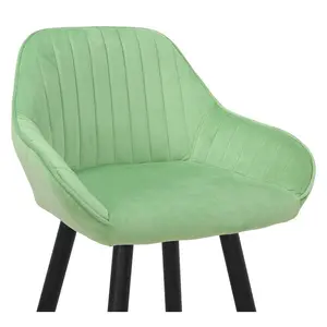 Hennen 76cm Bar Stool Black / Green