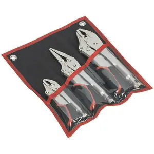 Premium 3 Piece Quick Release Locking Pliers Set for Professionals and DIY Enthusiasts