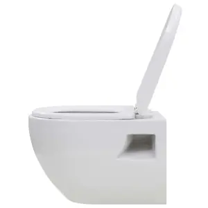 Berkfield Wall-Hung Toilet Ceramic White