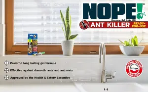 NOPE Ant Killer Syringe (2x10g) Baited Ant Gel Indoor & Outdoor Total Nest/s Eradication. Zero mess & refillable.