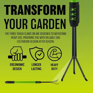 Telescopic Hand Held Cultivator - Extendable Gardening Hand Tool - Ideal For Gardening, Planting & Weeding