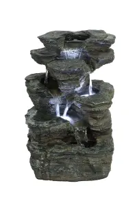 Aqua Creations Indiana Slate Falls Mains Plugin Powered Water Feature