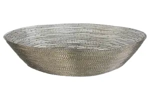 Interiors by Premier Hege 5cm Nickel Wire Decorative Bowl