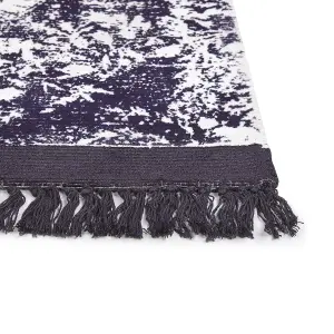 Viscose Area Rug 160 x 230 cm Violet and White AKARSU