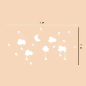 Walplus White Sky Baby Sleep Kids Sticker PVC